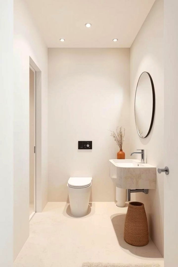 Modern Minimalist Style - 22 Small Powder Room Ideas