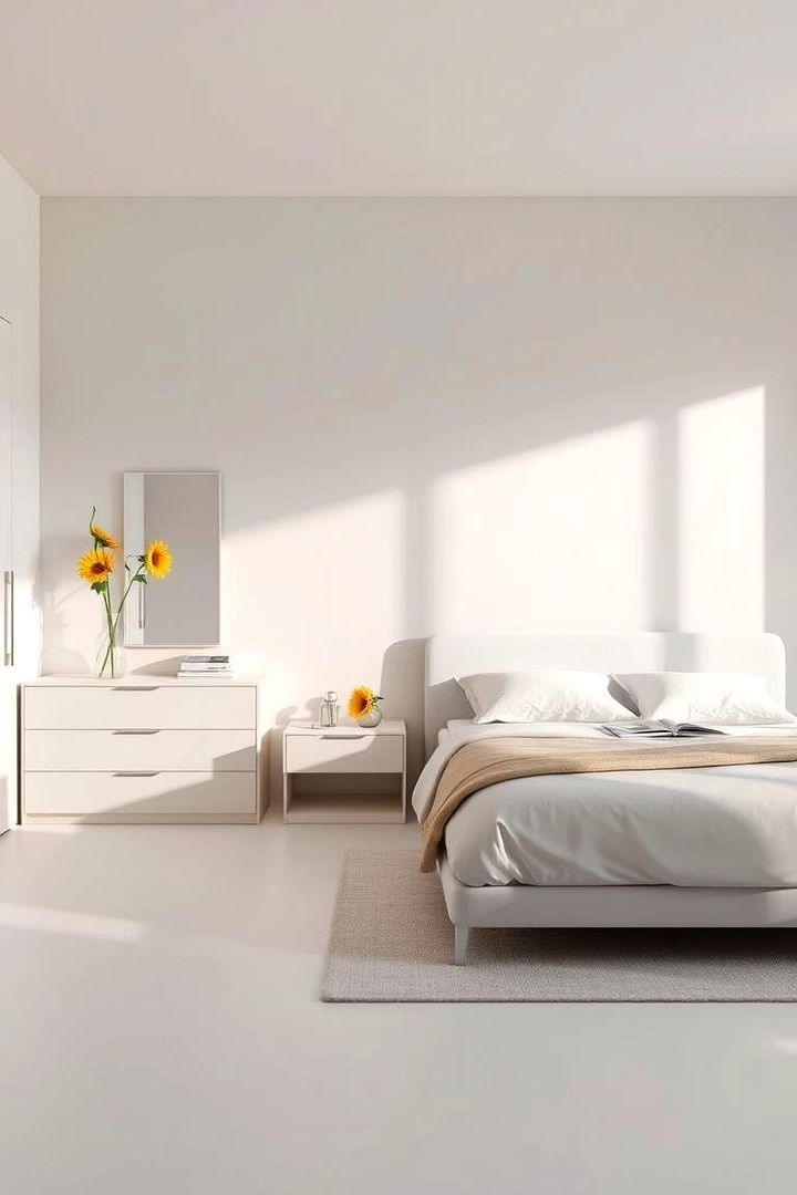 Modern Minimalist Sunflower Design - 22 Sunflower Bedroom Ideas