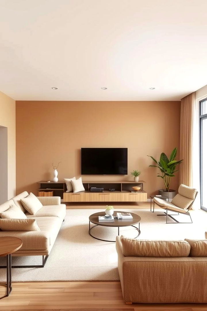 Modern Minimalist Tan Living Spaces - 22 Tan Living Room Ideas