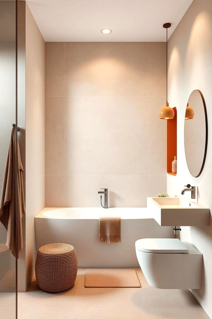 Modern Minimalist Terracotta - 22 Terracotta Bathroom Ideas