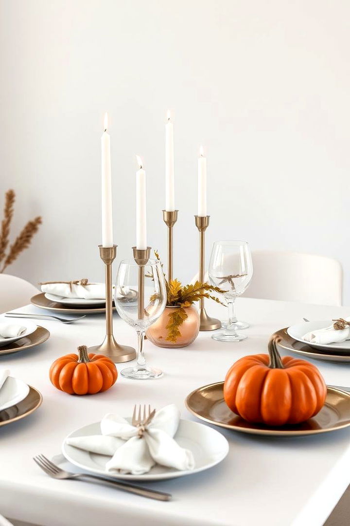 Modern Minimalist Touch - 22 thanksgiving table decor ideas