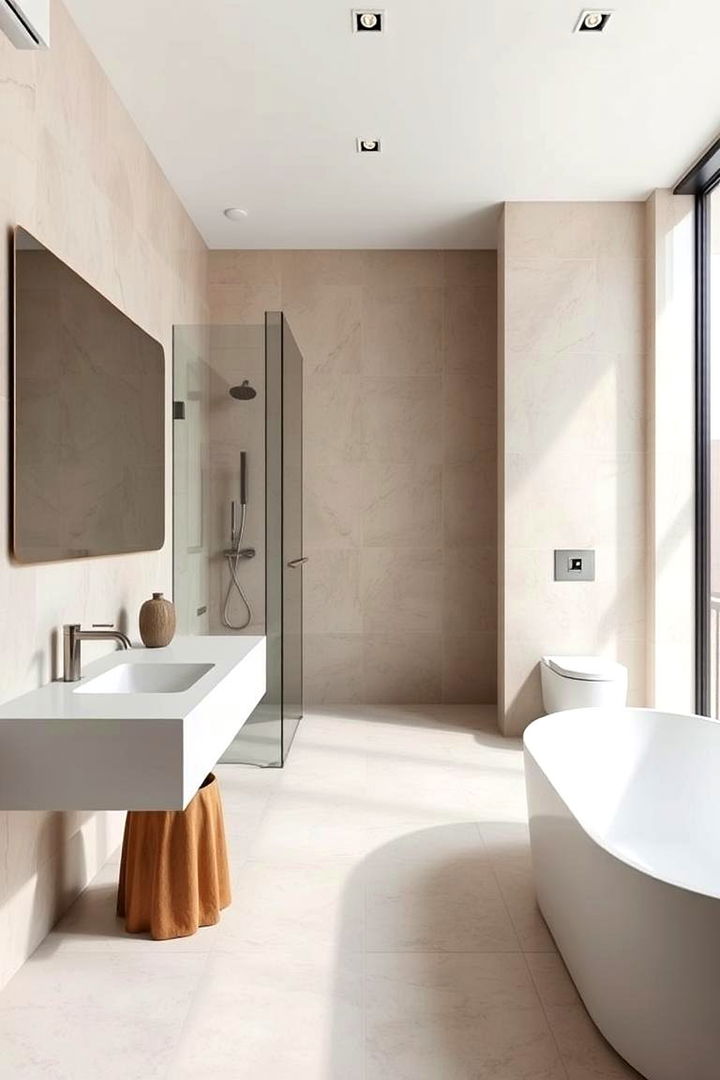 Modern Minimalist Travertine Design - 22 Travertine Tile Bathroom Ideas