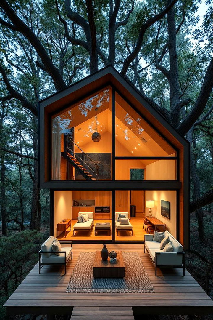 Modern Minimalist Treehouse - 22 Tree House Ideas