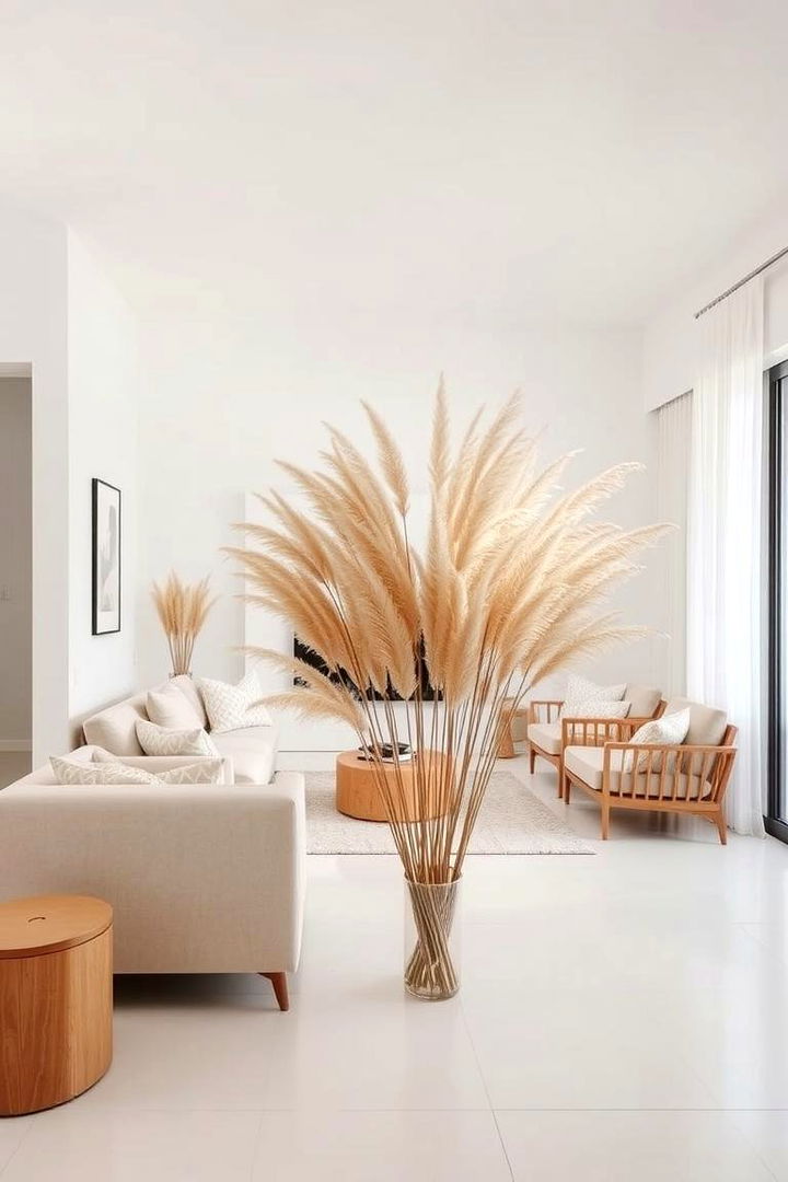 Modern Minimalist Vibe - 22 Pampas Grass Decor Ideas