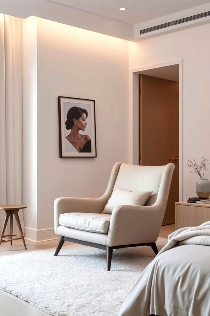 Modern Minimalist Wingback Chair - 22 Bedroom Chair Ideas