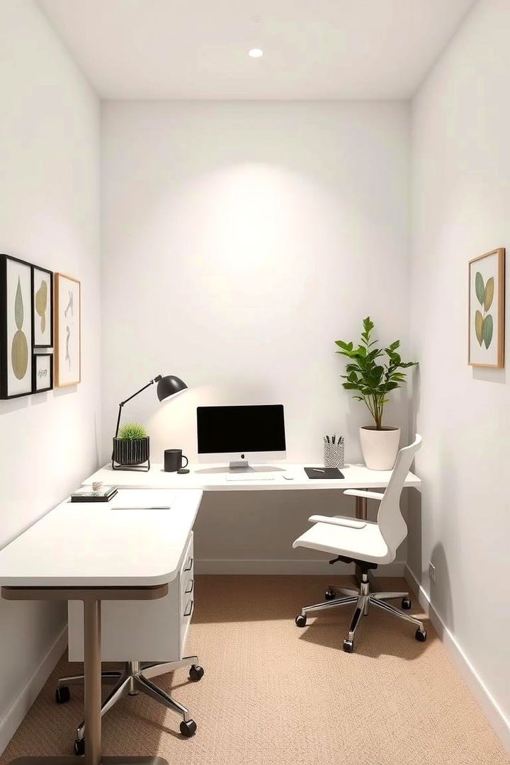 Modern Minimalist Workspace - 22 Home Office Background Ideas
