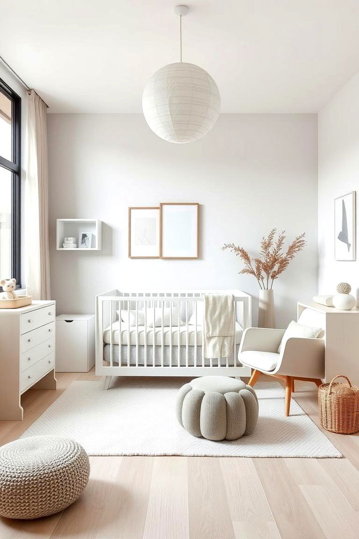 Modern Minimalist - 22 Baby Girl Nursery Ideas