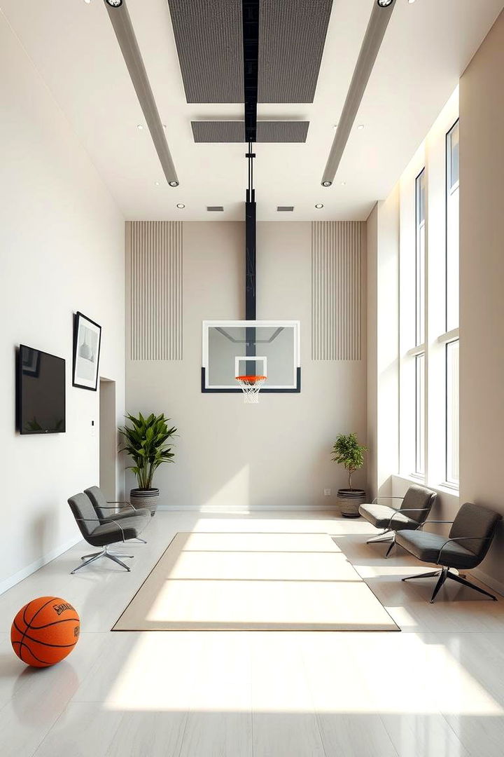 Modern Minimalistic Touch - 22 basketball room decor ideas
