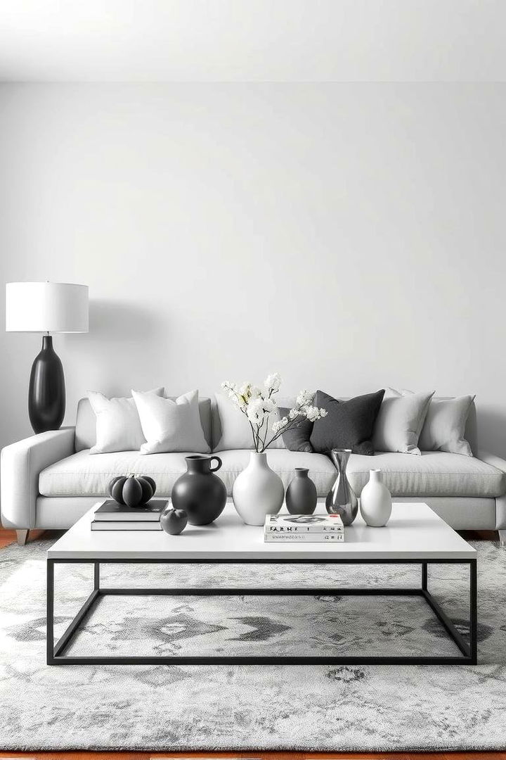 Modern Monochrome - 22 Coffee Table Decor Ideas