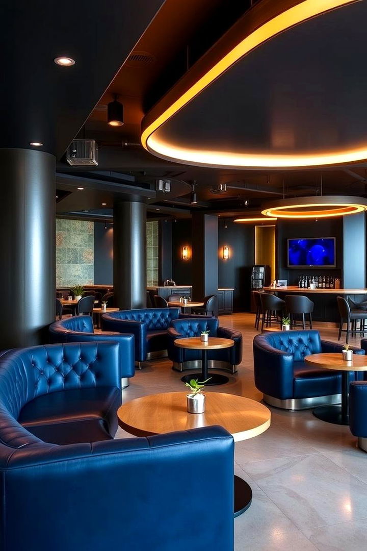 Modern Navy Lounge - 22 Navy Living Room Ideas