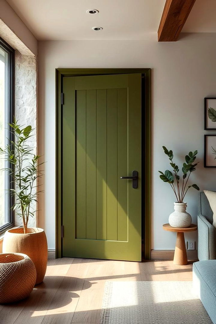 Modern Olive Green - 22 Interior Door Color Ideas