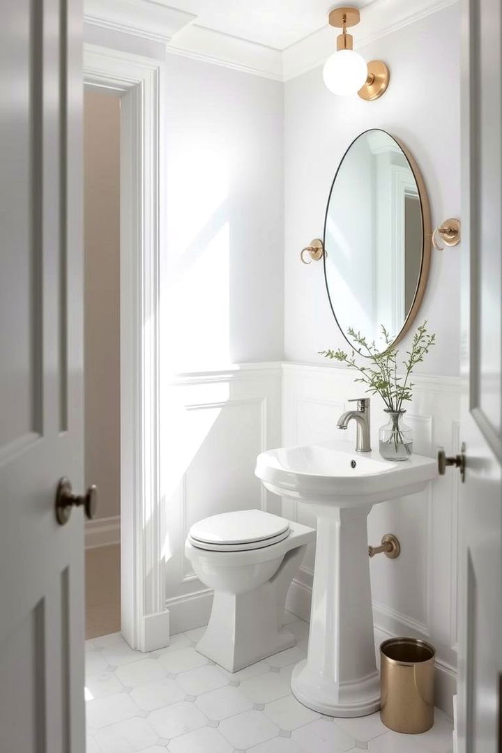 Modern Painted Wainscoting - 22 Powder Room Wainscoting Ideas