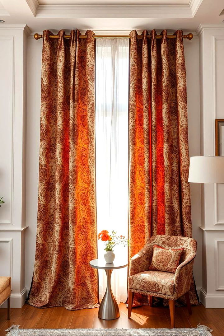 Modern Patterned Curtains - 22 Colorful Bedroom Ideas