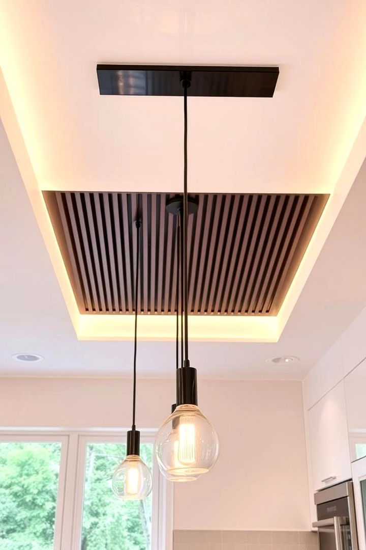 Modern Pendant Hanger Integration - 22 Kitchen Ceiling Ideas