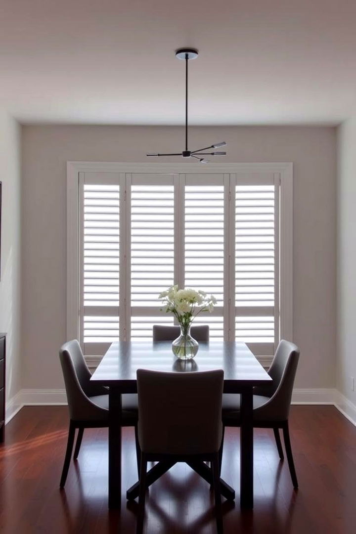 Modern Plantation Shutters - 22 Dining Room Window Treatments