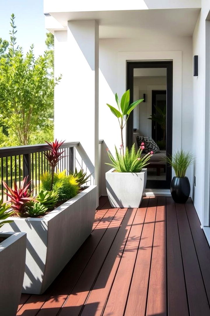 Modern Planter Statements - 22 Deck Decorating Ideas With Plant