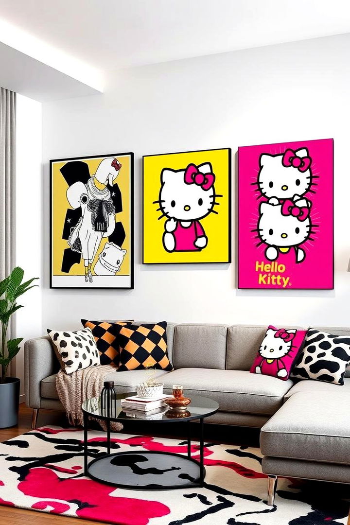 Modern Pop Art and Graphic Prints - 22 Hello Kitty Bedroom Ideas