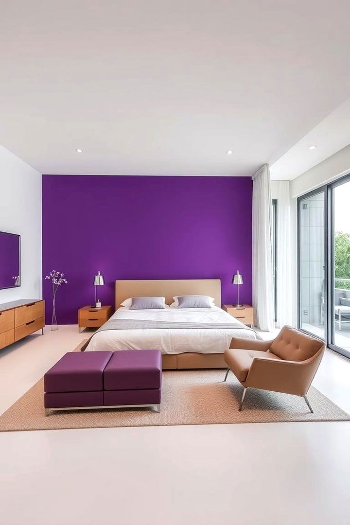 Modern Purple Minimalism - 22 Purple Bedroom Ideas