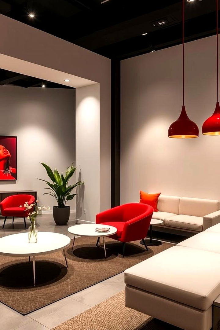 Modern Red Accent - 22 Red Wedding Theme Ideas