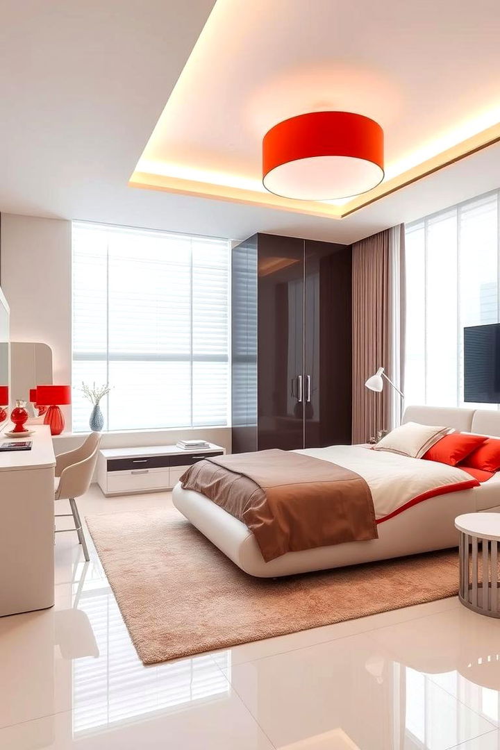 Modern Red Decor - 22 Red Bedroom Ideas