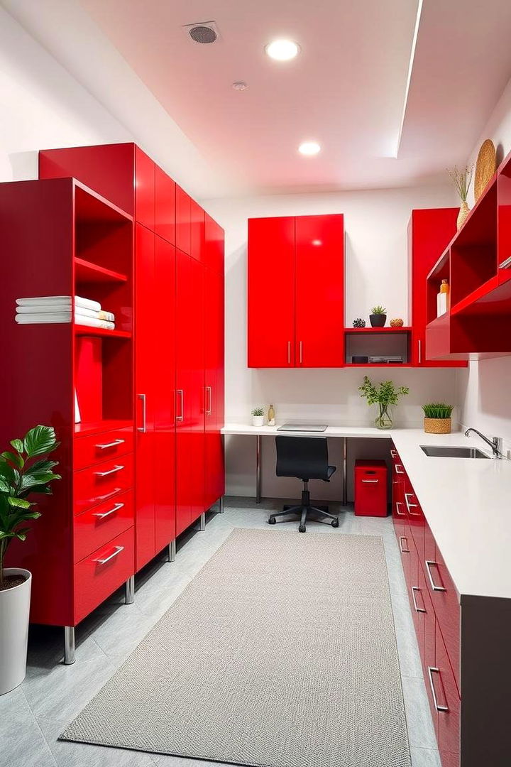 Modern Red Storage Solutions - 22 Red Boy Room Ideas