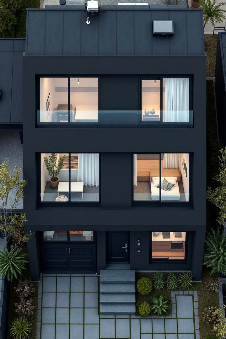 Modern Role Model Design - 22 Black Stucco House Ideas