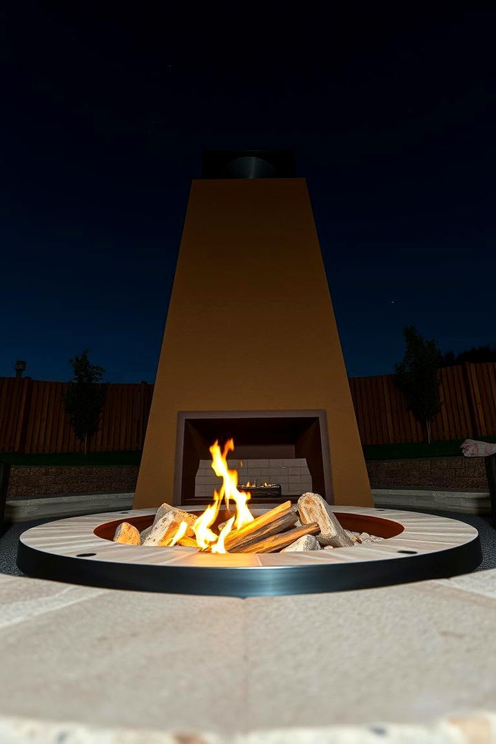 Modern Rustic Fire Pit - 22 Rustic Outdoor Fireplace Ideas