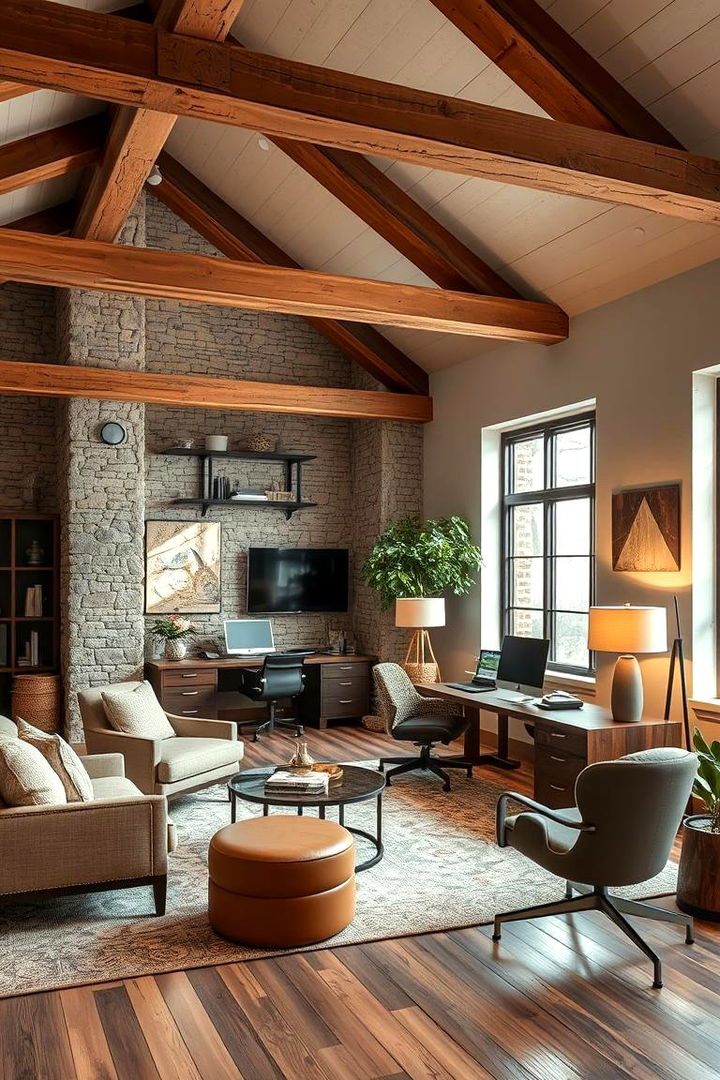 Modern Rustic Office - 22 Home Office for Couples Ideas and Designs