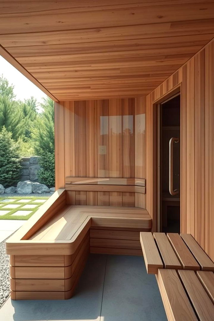 Modern Sauna with Sleek Lines - 22 Outdoor Sauna Ideas