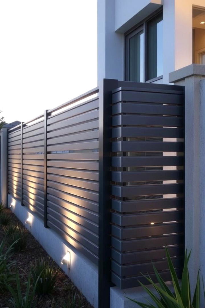 Modern Security Enhancements - 22 Horizontal Fence Ideas