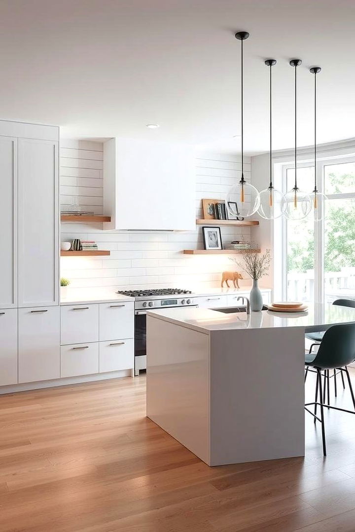 Modern Shiplap with a Sleek Island Upgrade - 22 Kitchen Shiplap Ideas With Kitchen Island Ideas