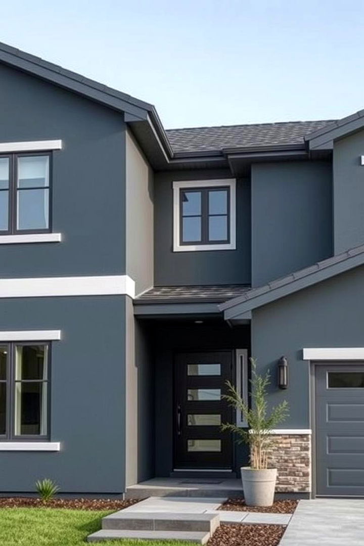 Modern Slate Blue - 22 blue exterior house paint ideas