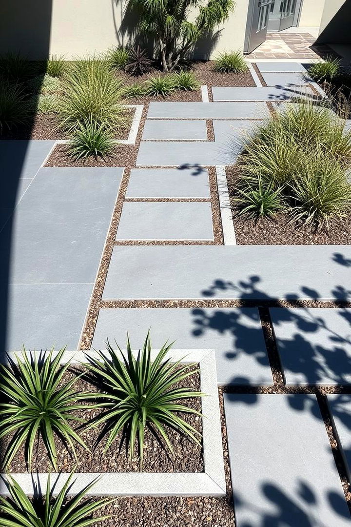 Modern Slate Elegance - 22 Stone Garden Edging Ideas