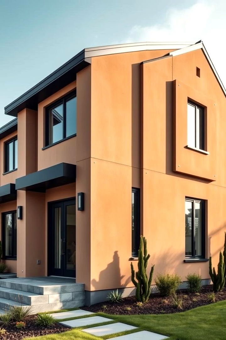 Modern Sophistication - 22 Tan House With Black Trim Design Ideas