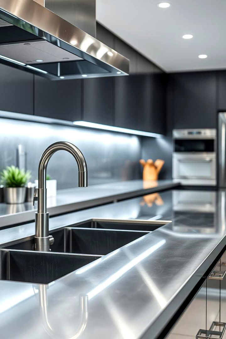 Modern Stainless Steel - 22 Kitchen Countertop Ideas
