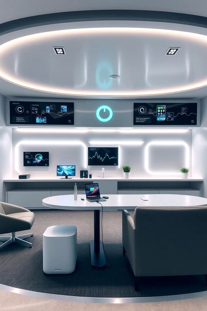 Modern Tech Hub - 22 Living Room Corner Ideas