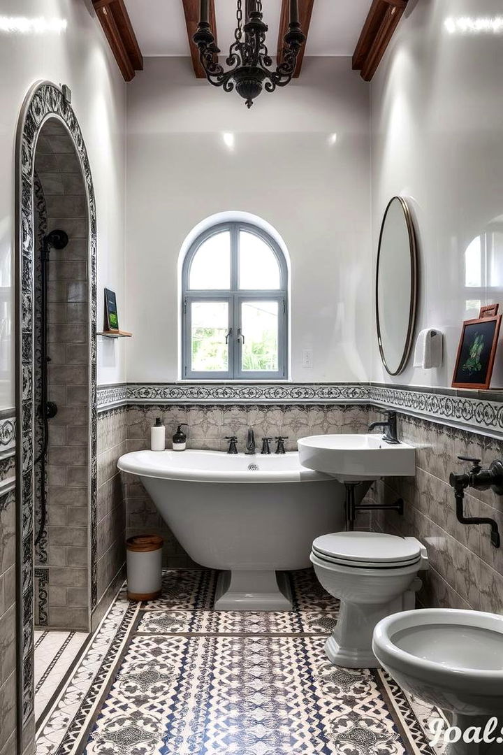 Modern Twist on Spanish Style - 22 Spanish Style Bathroom Ideas