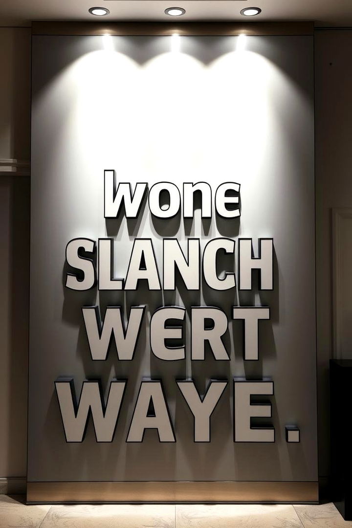 Modern Typography Displays - 22 living room wall decor ideas