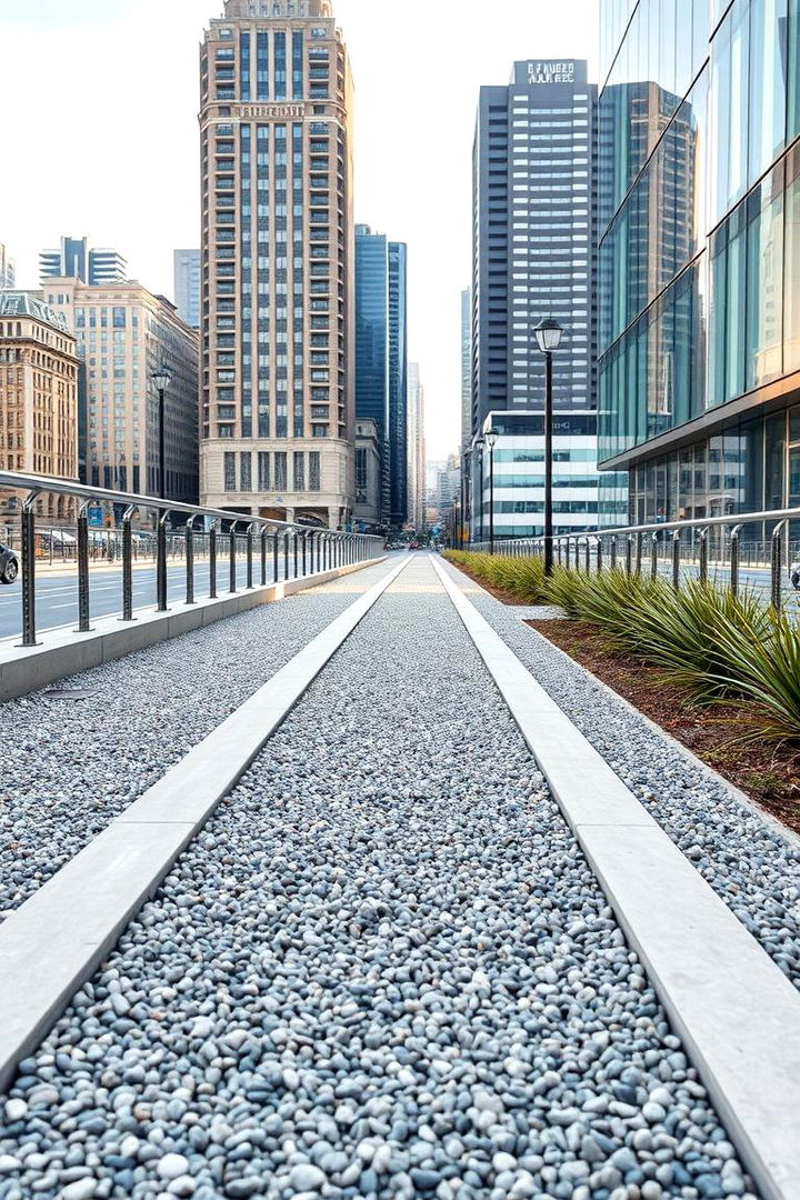 Modern Urban Statement - 22 Pea Gravel Walkway Ideas