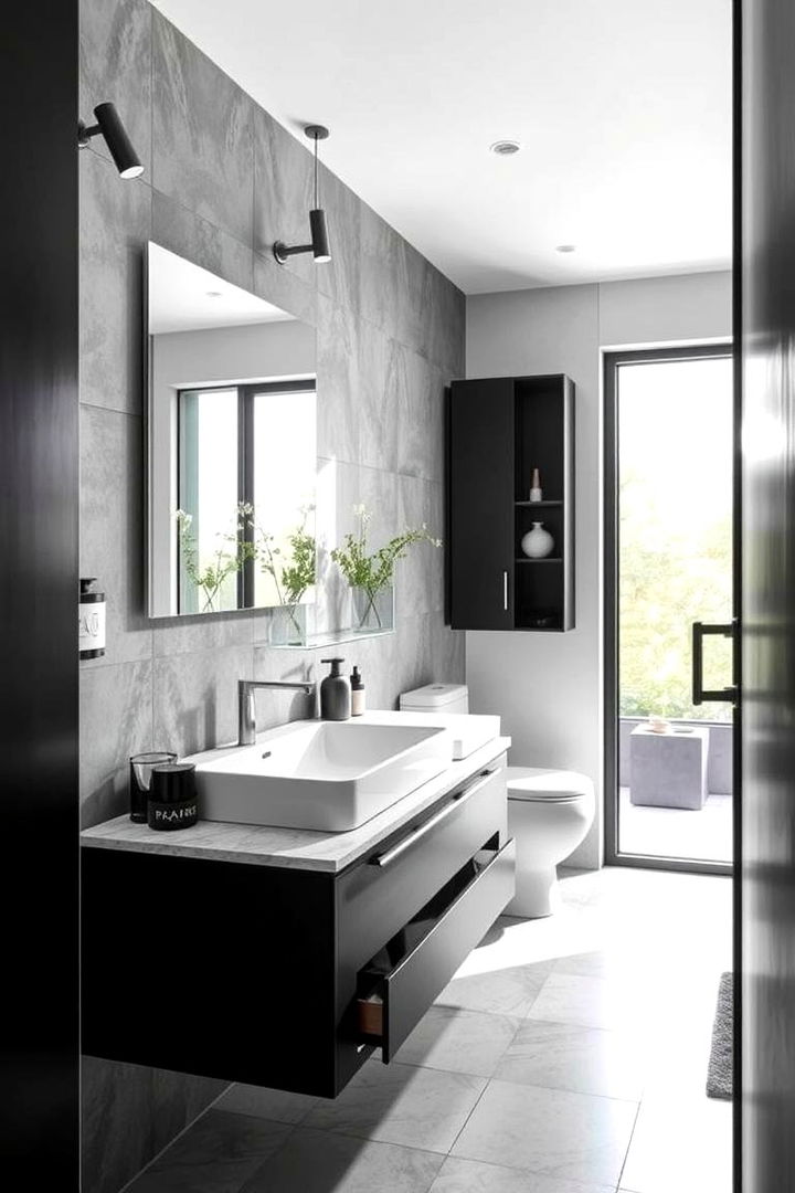 Modern Vanity Designs - 22 Black and Grey Bathroom Ideas