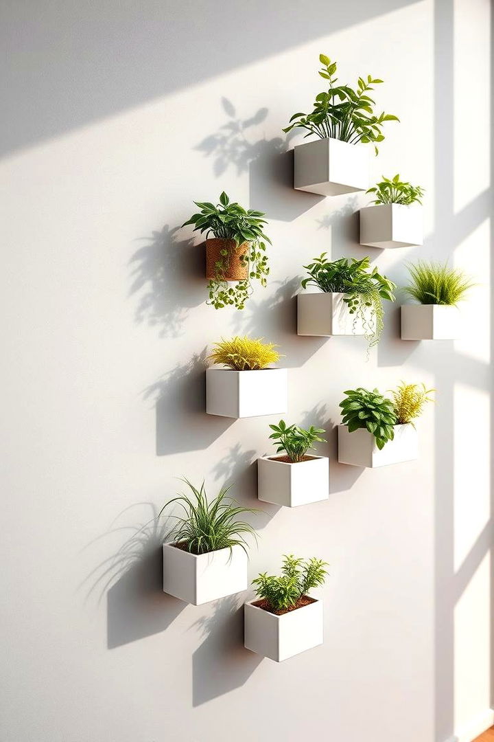 Modern Wall Mounted Planters - 22 Ways Decorating With Plants