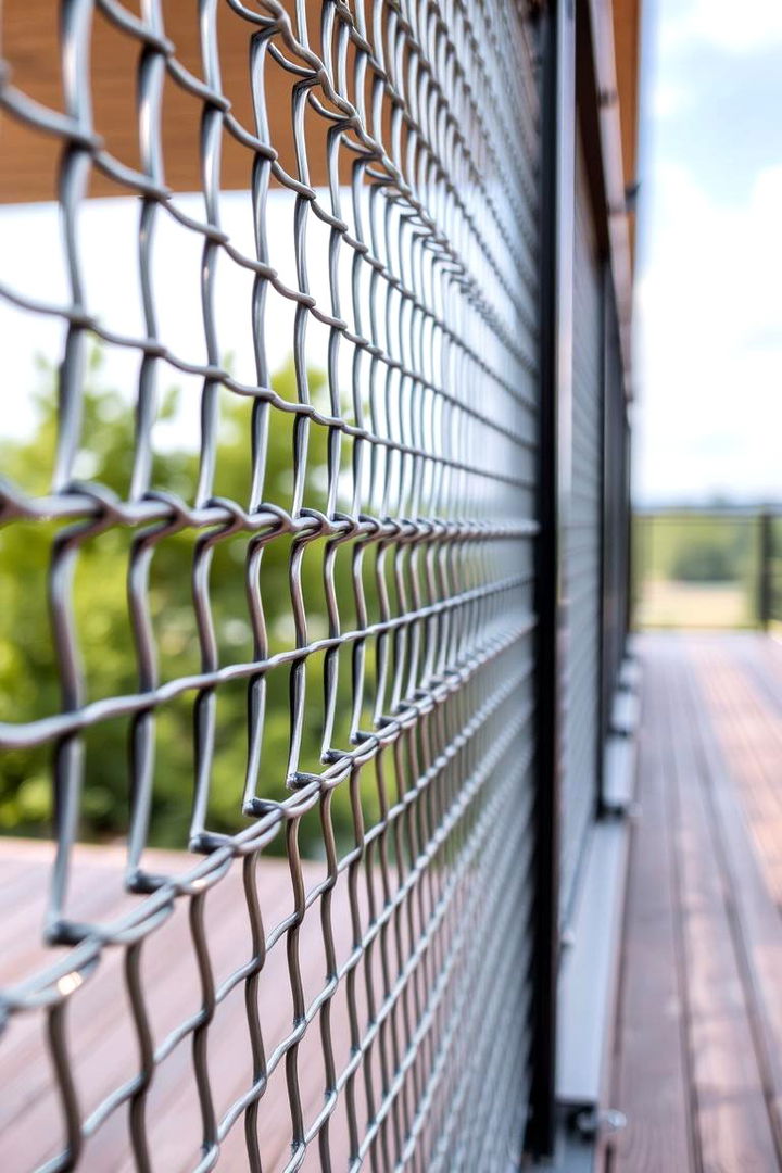 Modern Wire Mesh Railings - 22 Metal Deck Railing Ideas
