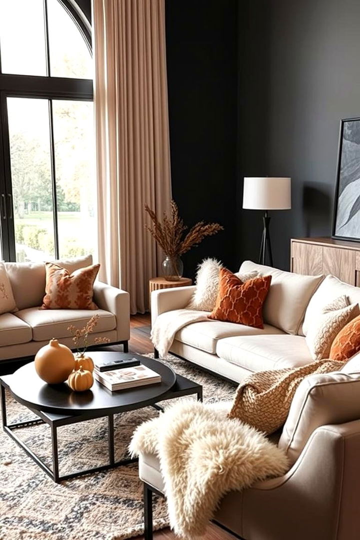 Modern Yet Cozy Blend - 22 Fall Living Room Ideas