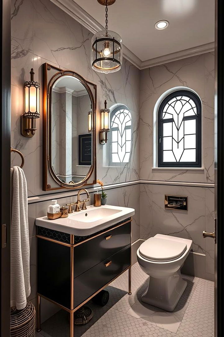 Modernized Vintage Elements - 22 Art Deco Bathroom Ideas