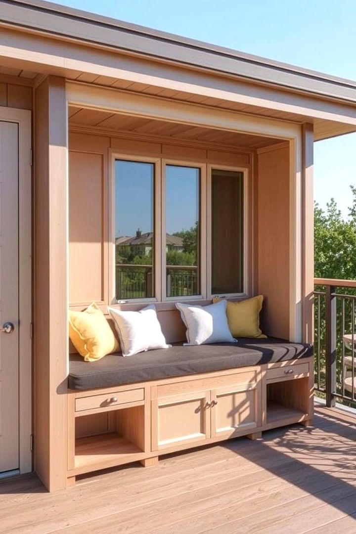 Modular Built In Bench System for Versatility - 22 Built-in Deck Bench Ideas and Designs