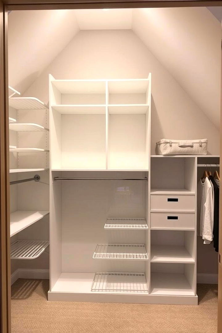 Modular Closet Systems Designed for Slopes - 22 Sloped Ceiling Closet Ideas