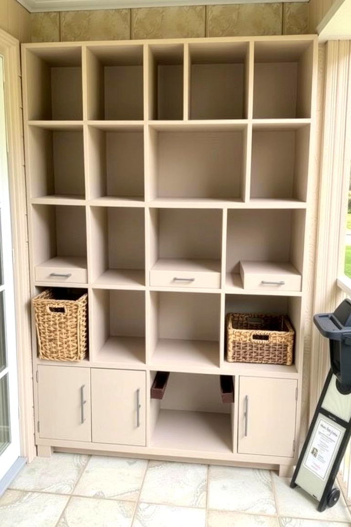 Modular Cubby Shoe Storage System - 22 Outdoor Shoe Storage Ideas