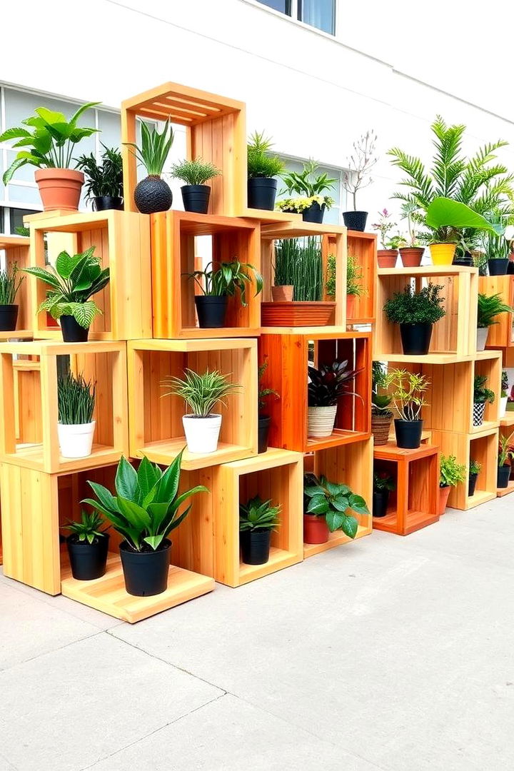 Modular Cube Plant Displays - 22 Outdoor Plant Stand Ideas