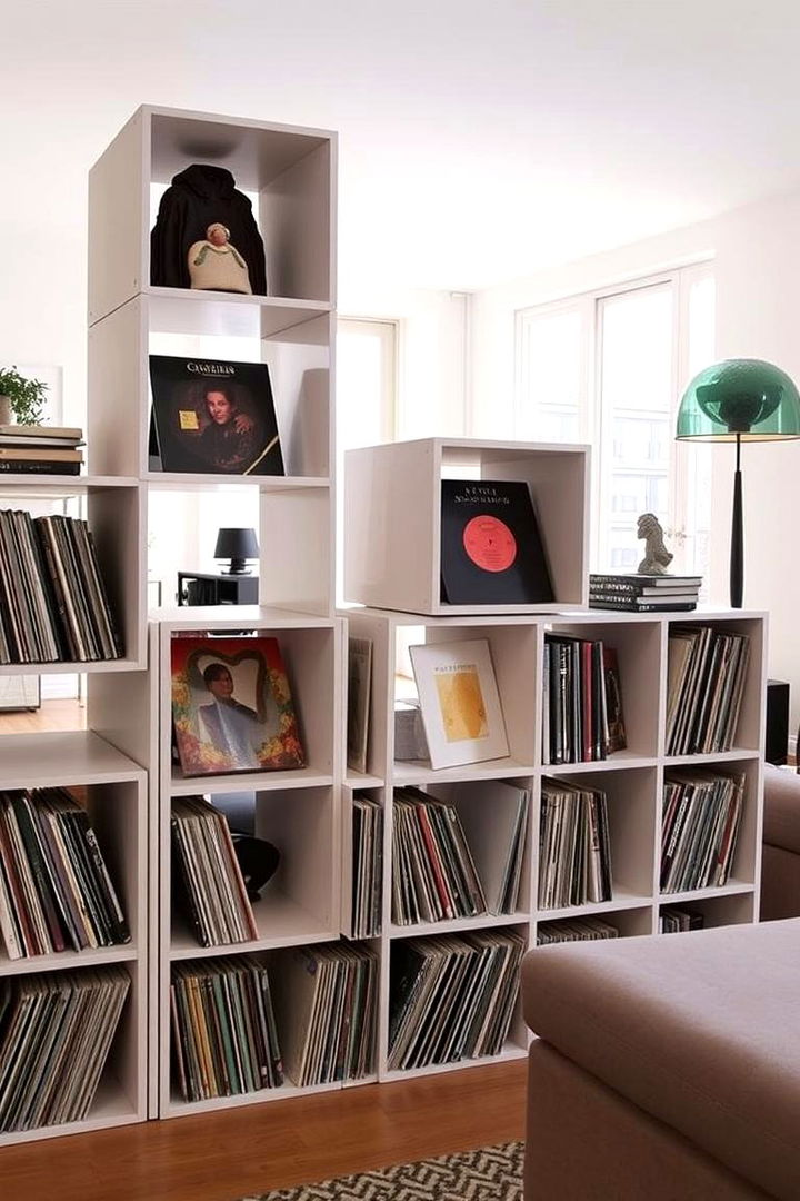 Modular Cube Storage - 22 Vinyl Record Storage Ideas