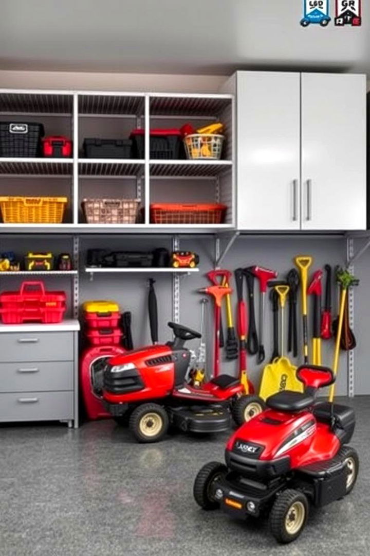 Modular Garage Systems - 22 Lawn Mower Storage Ideas